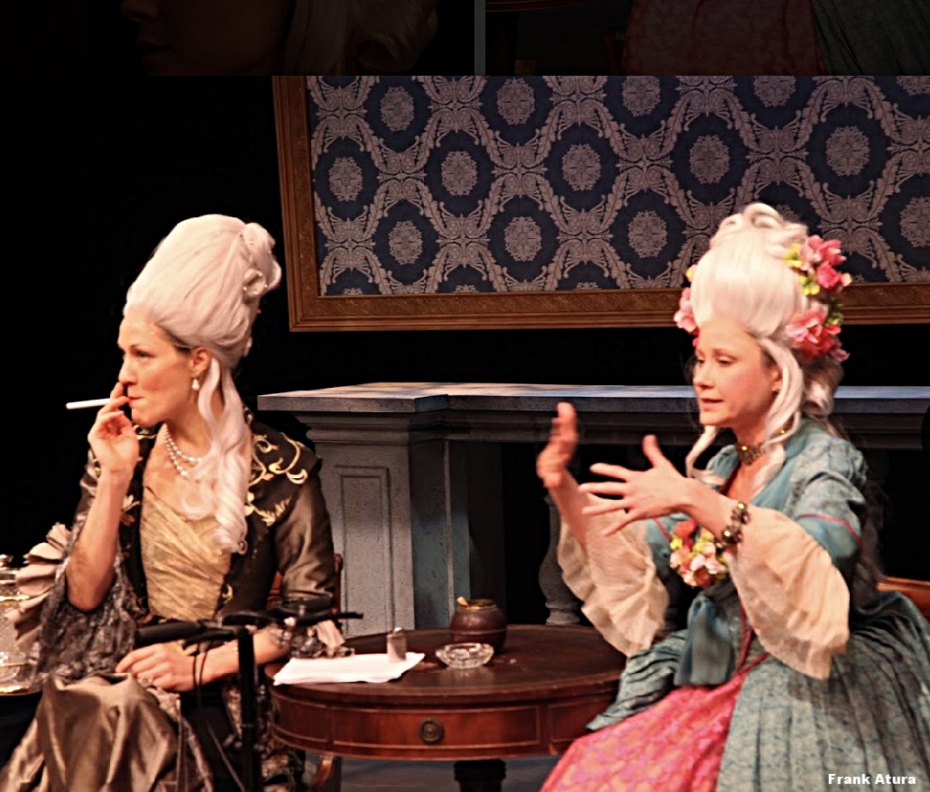  Olivia Osol as The Countess and Katie Sah as Hortensia in the Asolo Conservatory production of The Rehearsal. 