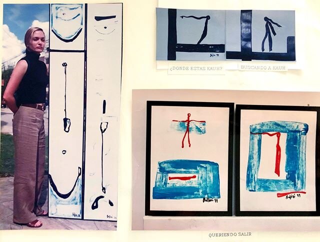 Throw Back Thursday! ⁠
.⁠
Bolivia 1999, images of some of my artworks. back then my artwork was mainly linear, graphic, minimal and I was intuitively painting superflat (the method of applying many thin layers that Murakami made mainstream years late