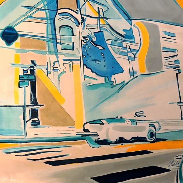 Detail of a painting I'm working on right now. Aiming at capturing the negative spaces and by doing so, letting new forms arise without judgement, creating a spatial unity through forms, lines and color. ⁠
.⁠
From the Fundamentals of Painting quotes: