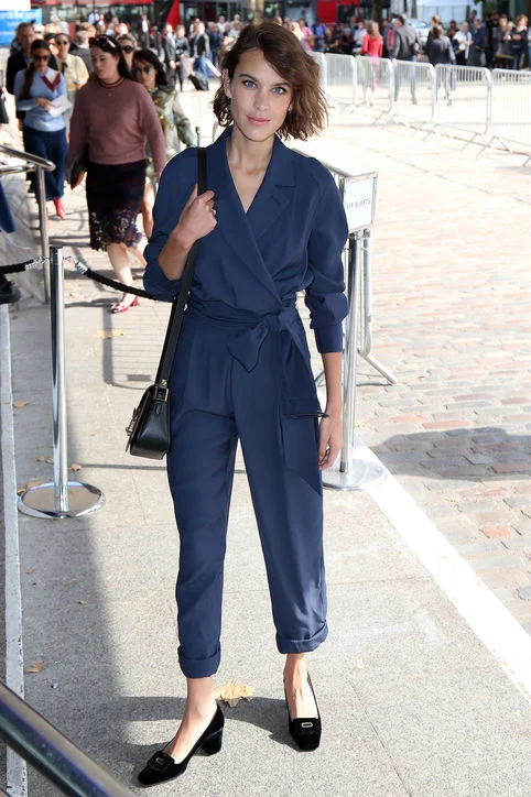 jumpsuit with block heels