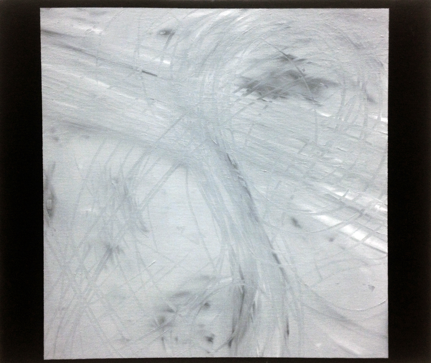   Screenshot (Tire Tracks),  2013 Oil on canvas 13 x 13 inches 