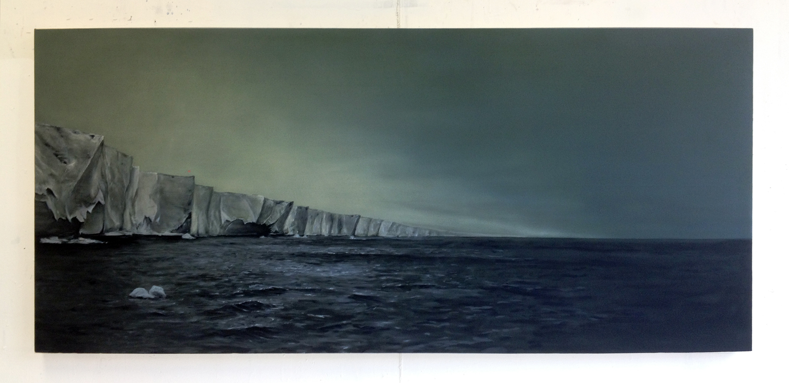   Conquest (Ice Shelf),  2012 Oil on canvas 32 x 72 inches 