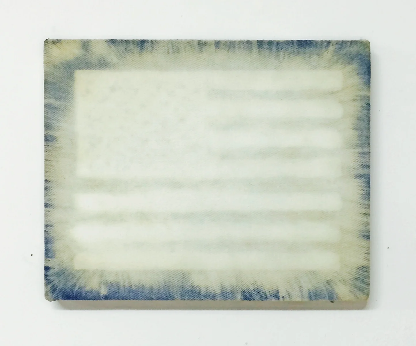 A Flag (The Flag), 2014 Bleach on denim 8 x 10 inches