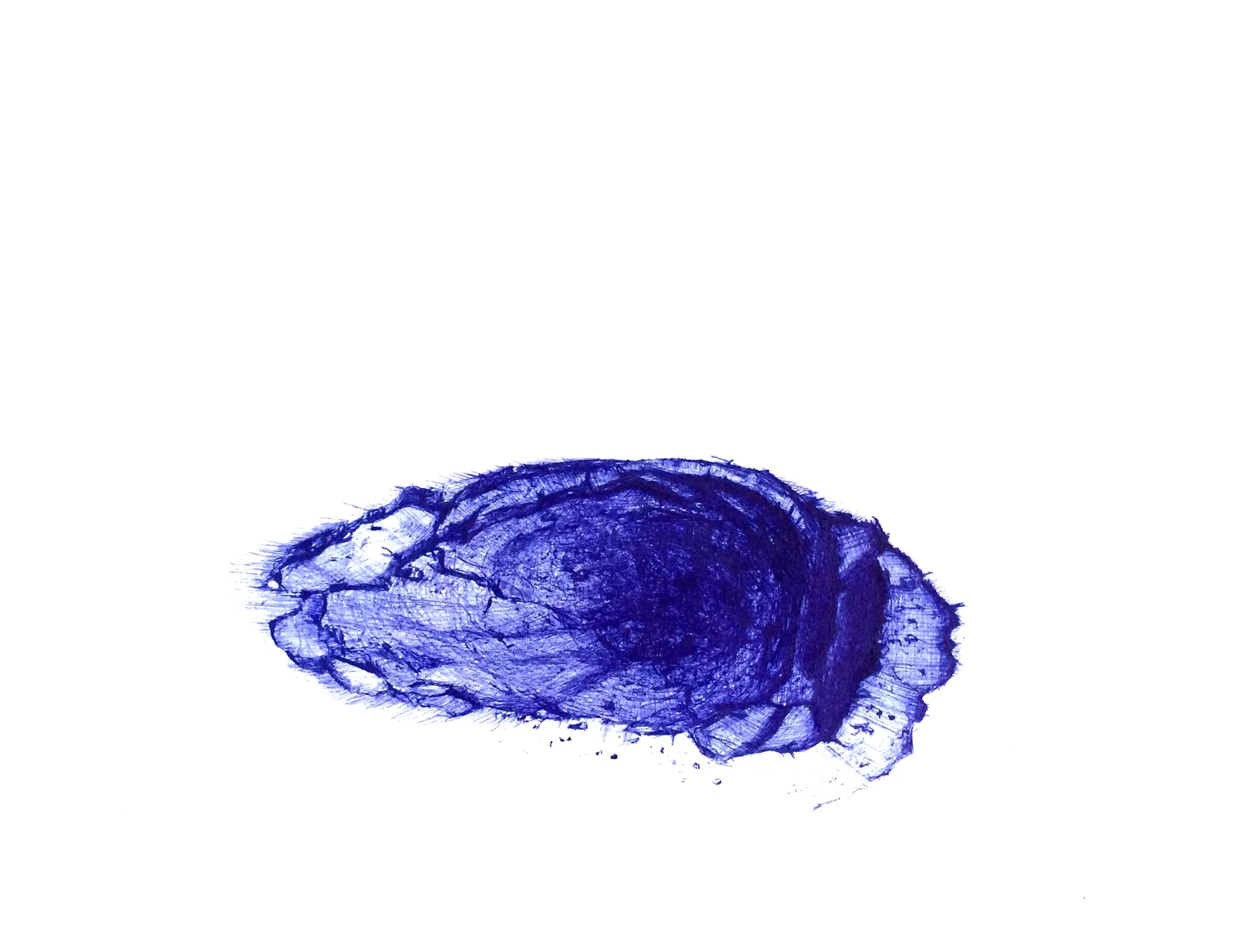 Crater (Car Bomb) , 2015 Ballpoint pen on paper 9 x 12 inches
