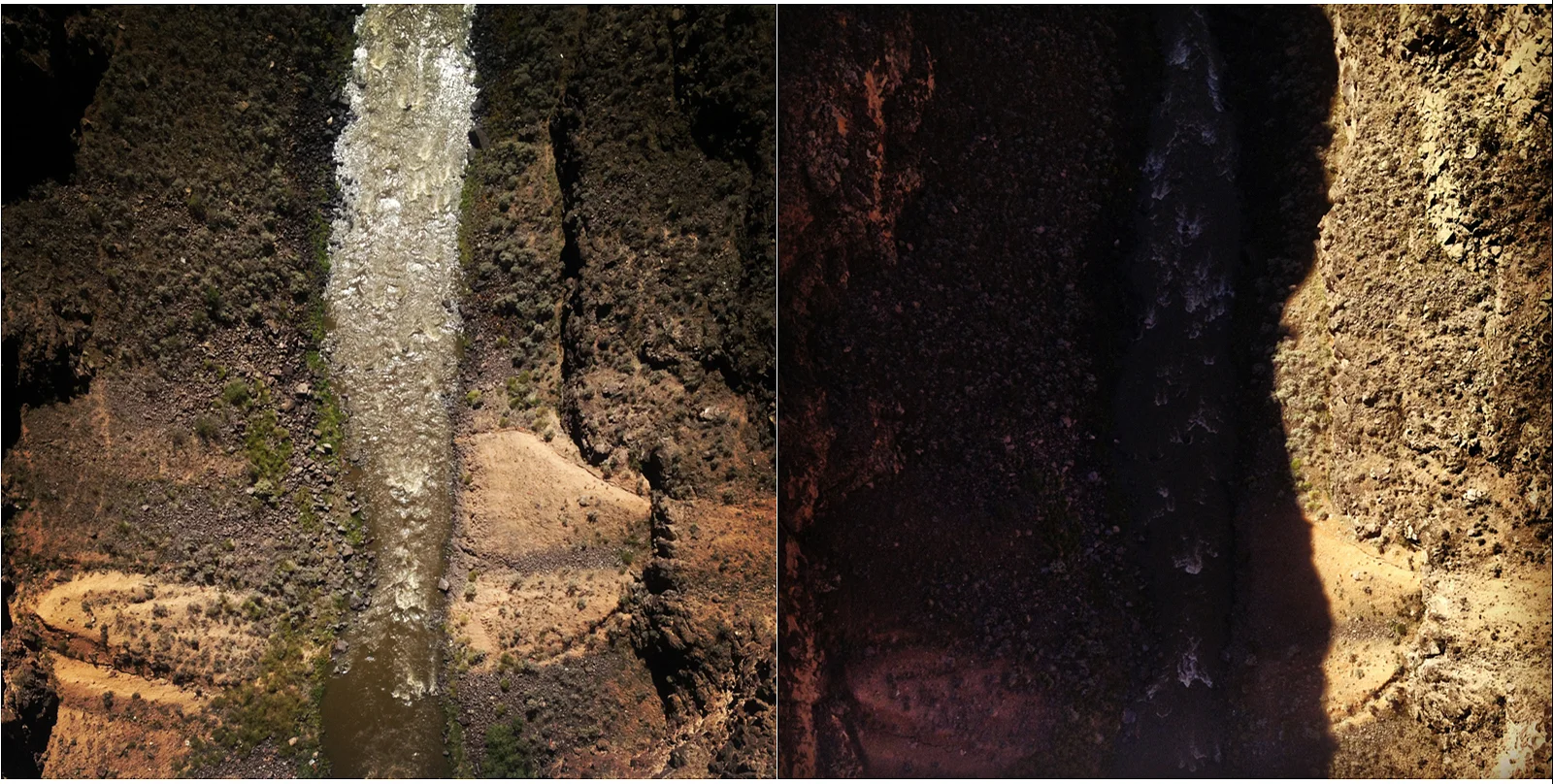 600 Feet (Rio Grande Gorge Bridge) , 2014 Digital inkjet prints 16 x 16 inches each
