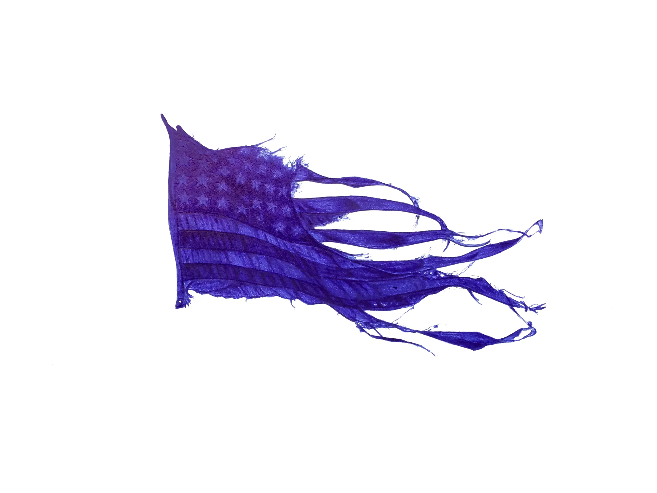 A Flag, The Flag , 2015 Ballpoint pen on paper 9 x 12 inches