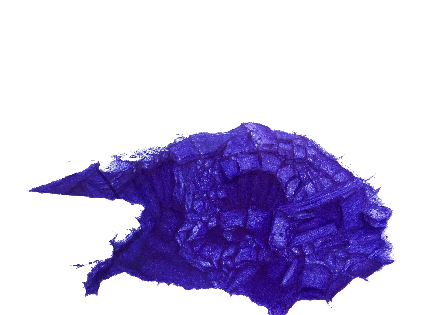 Crater (Car Bomb) , 2015 Ballpoint pen on paper 9 x 12 inches