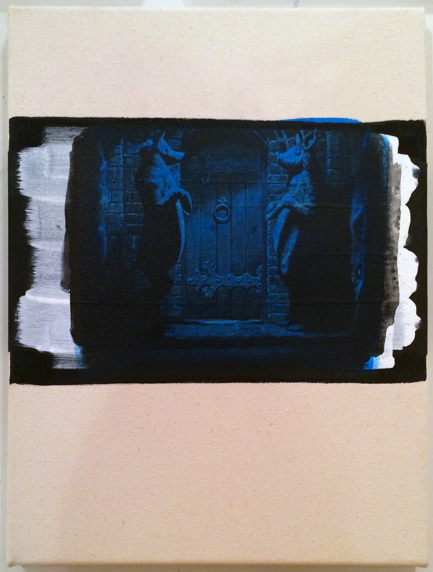 from Atlas: (Blue) Häxan, 2016 Acrylic and gesso on canvas 12 x 16 inches
