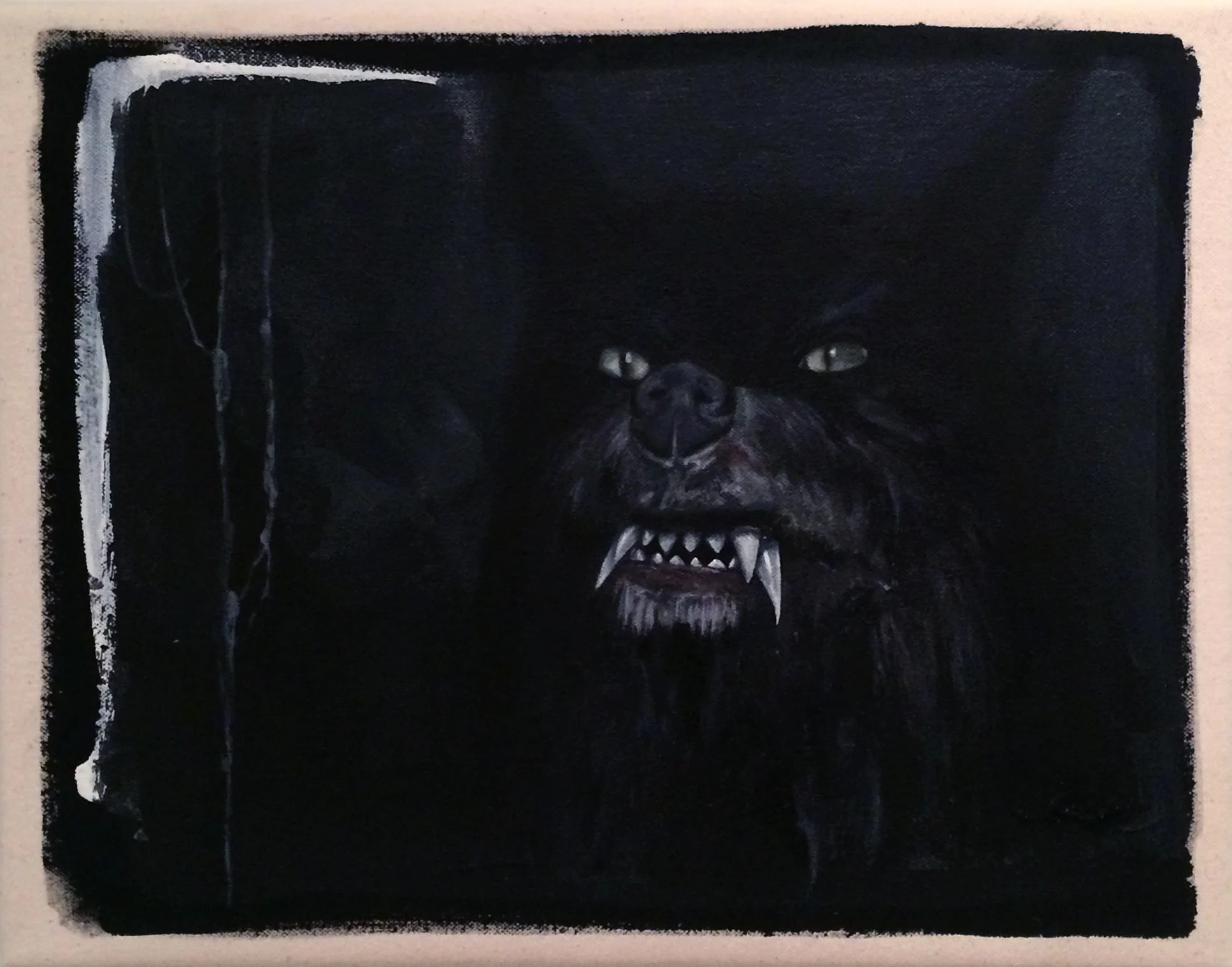 from Atlas: Gmork (The Nothing), 2016 Oil, acrylic and gesso on canvas 11 x 14 inches
