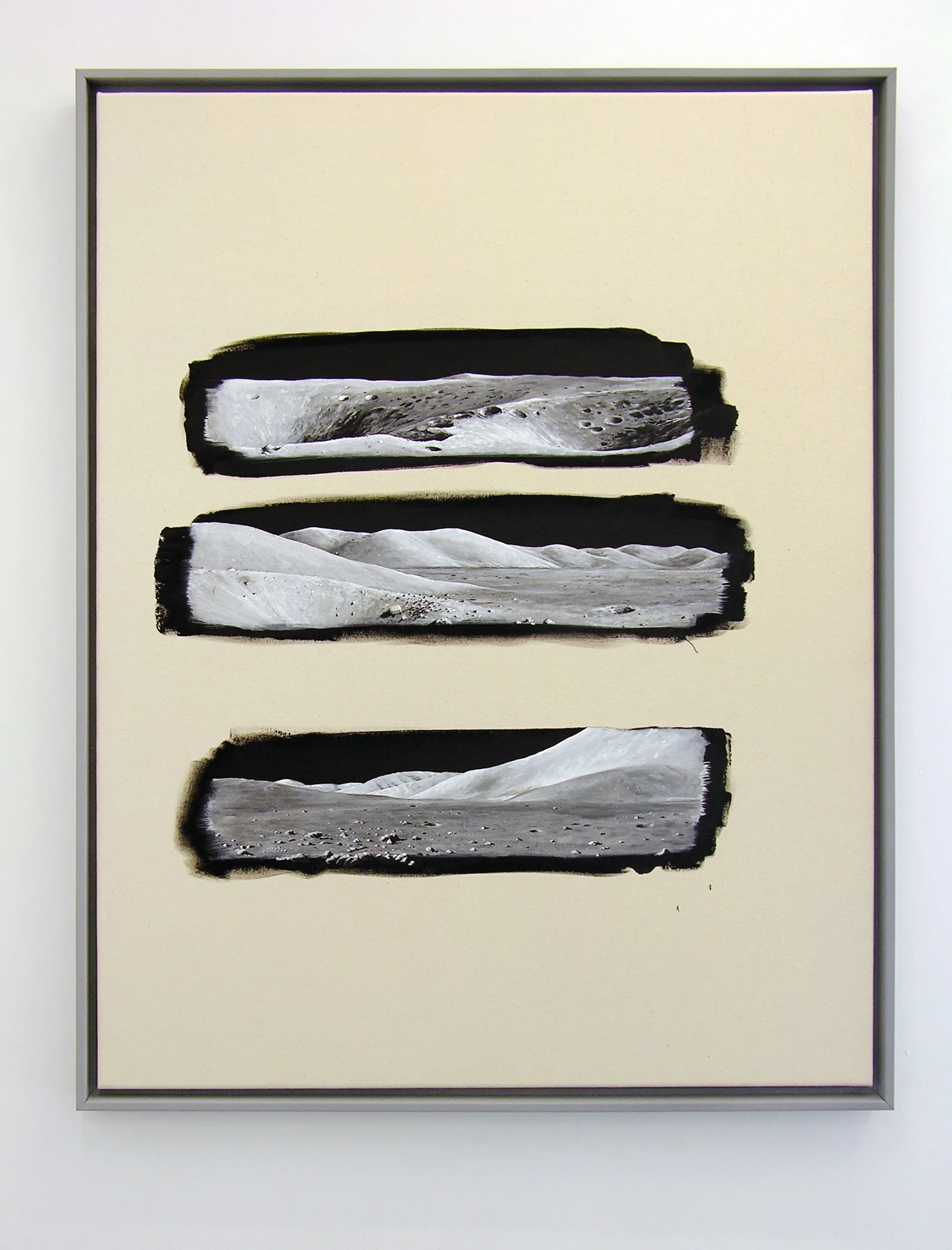 (Triple) Moonscape, 2017 Gesso on canvas 36 x 48 inches