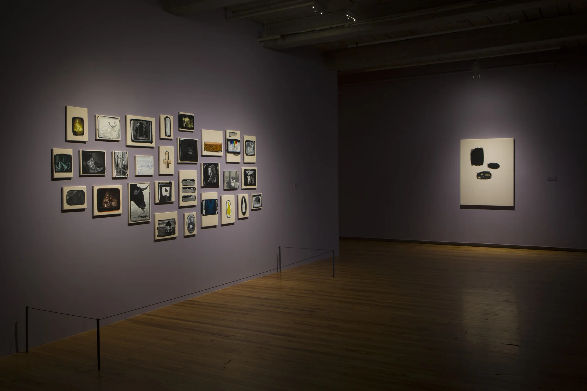 Atlas I and Black Blizzard in The Lure of the Dark: Contemporary Painters Conjure the Night at Mass MoCA