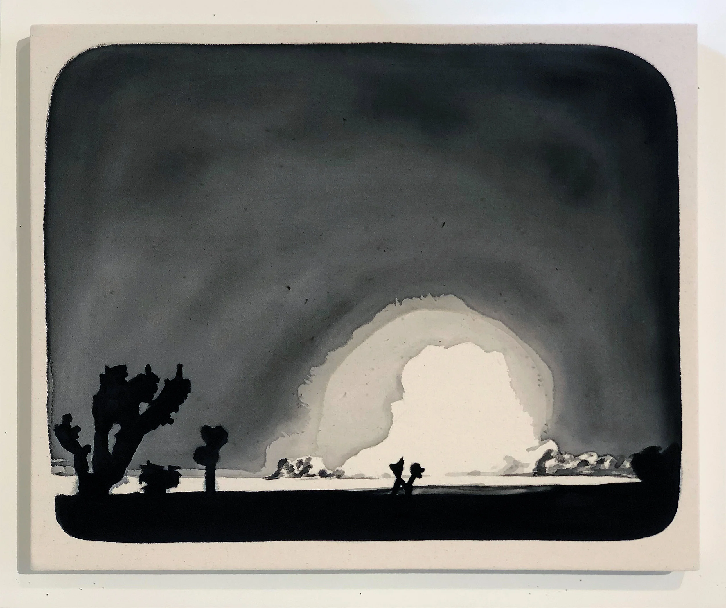 Set For A Play, 2019 Black gesso on canvas 23.5 x 19.5 inches (59.7cm x 49.5cm)