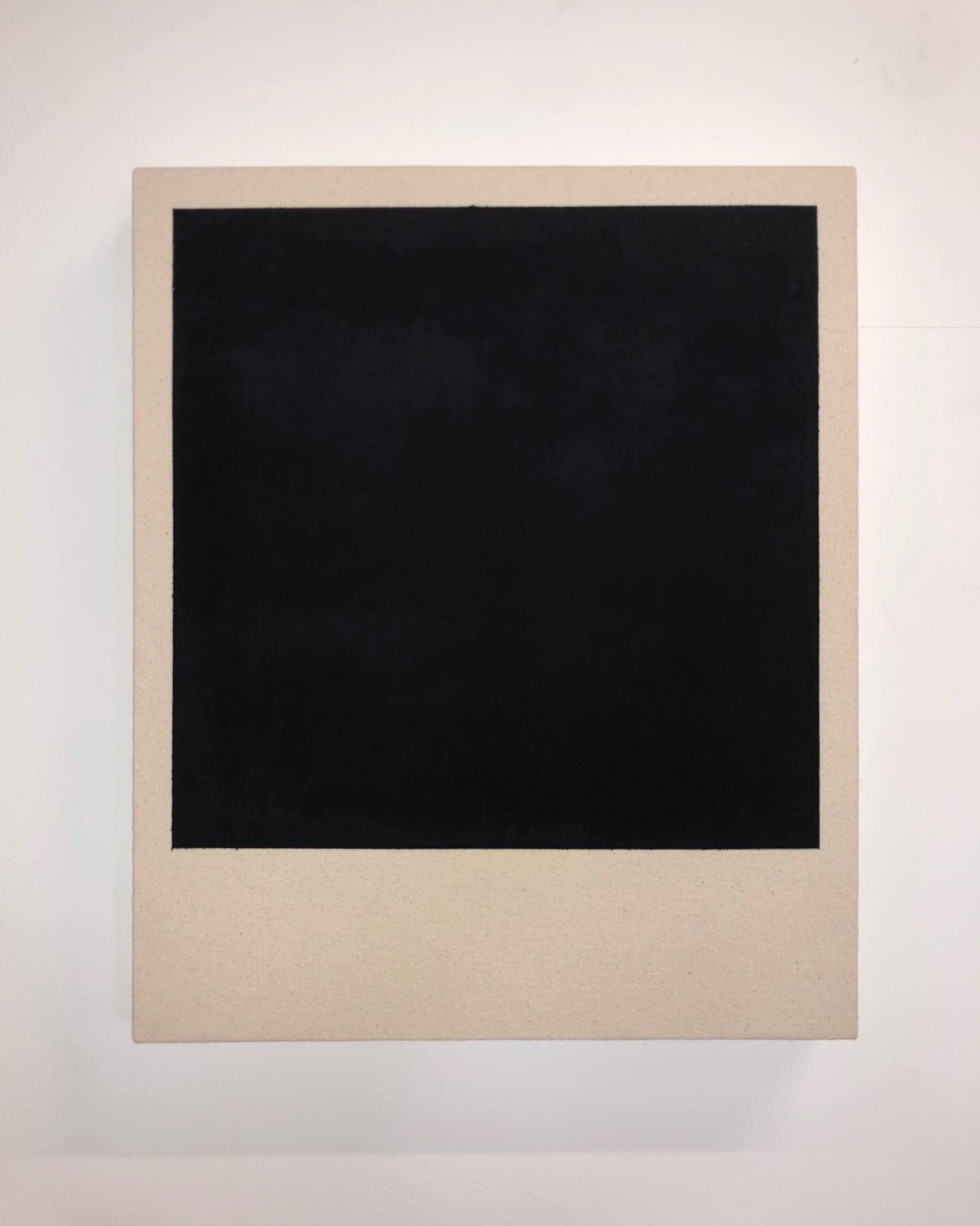   Black Square (Polaroid) , 2020 Acrylic on canvas 13.5 x 16 inches (34cm x 41cm) 