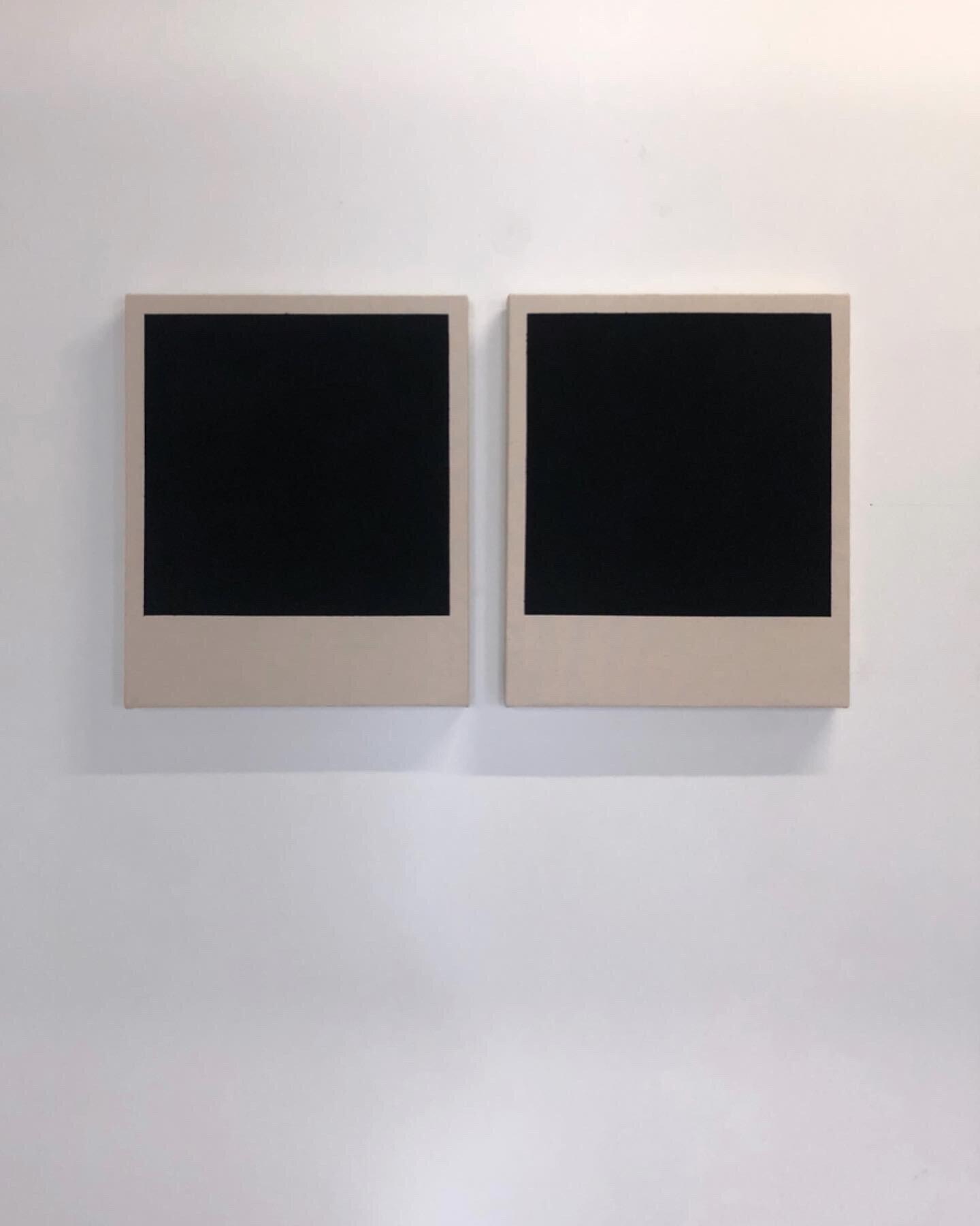   Black Square (Polaroid) , 2020 Acrylic on canvas 13.5 x 16 inches (34cm x 41cm) each 