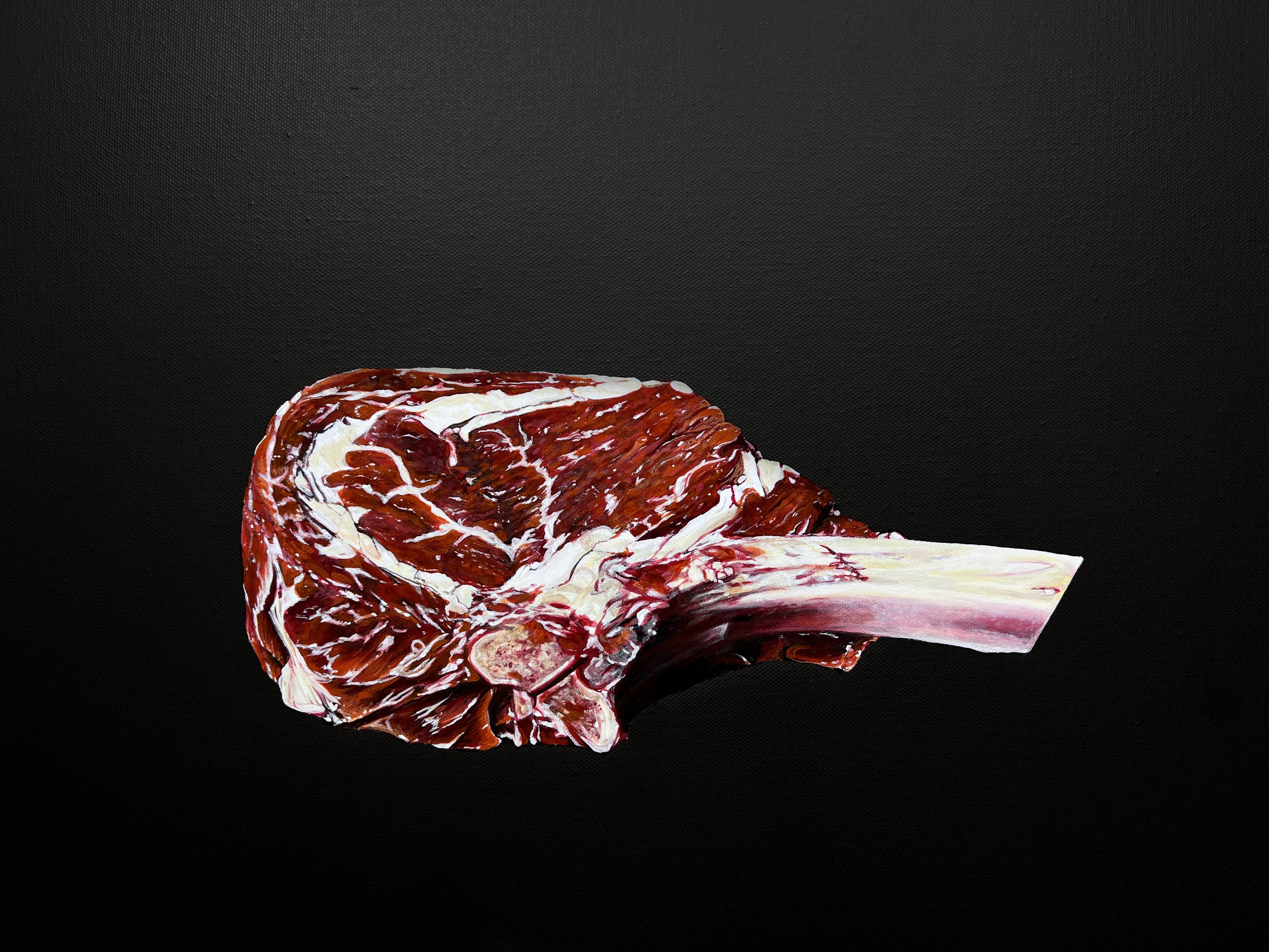   Cow (for Joan) , 2022 Oil on panel 18 x 24 inches (46cm x 61cm) 
