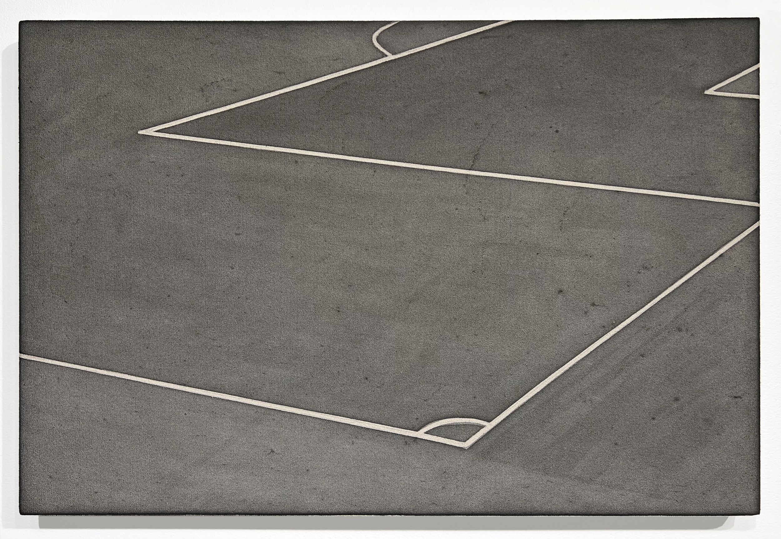   Pitch (the beautiful game) , 2023 Acrylic stain on canvas 16 x 24 inches (40.6cm x 61cm) 