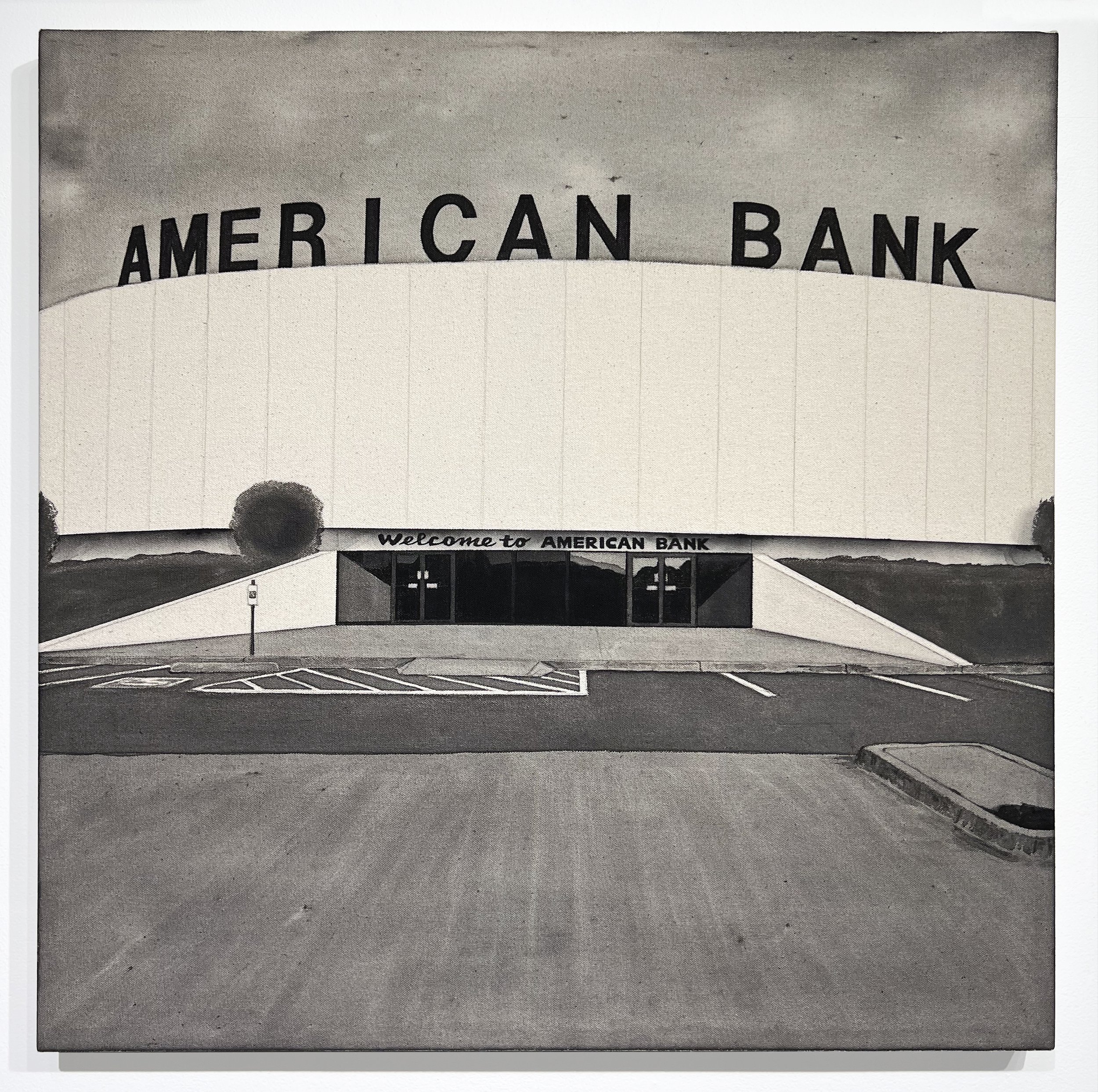   American Bank , 2023 Acrylic stain on canvas 24 x 24 inches (61cm x 61cm) 