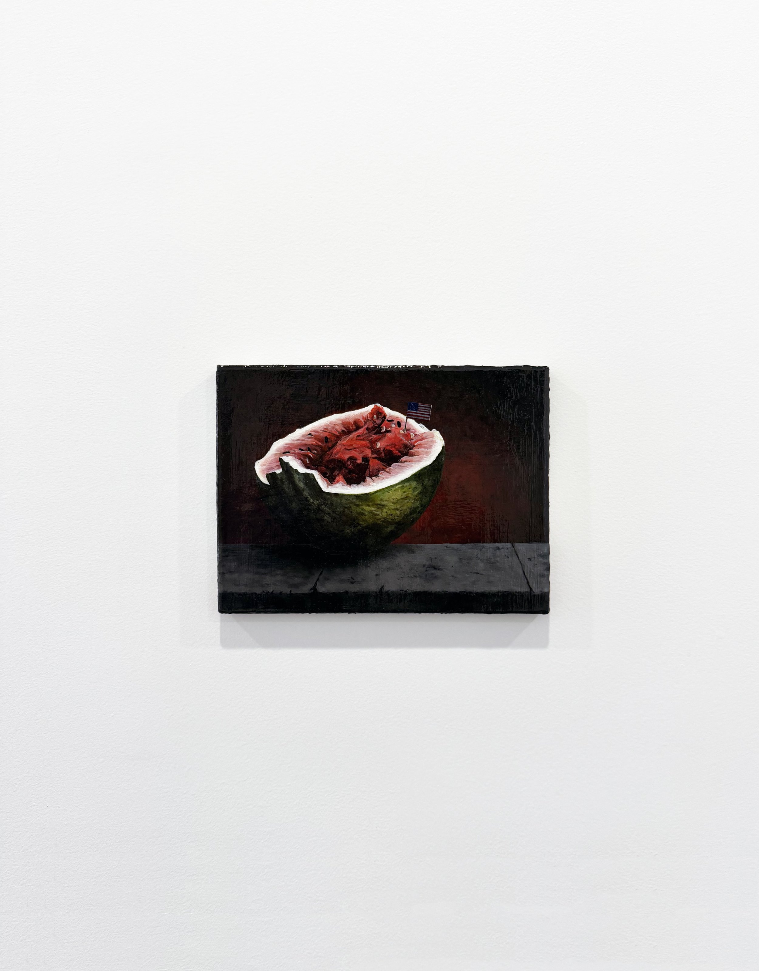   Still Life with Watermelon , 2026 oil on linen 9 × 12 in (23 × 28cm) 