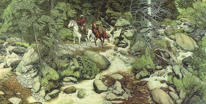  How many faces can you spot in the image below? (Doolittle; 'The forest has eyes').