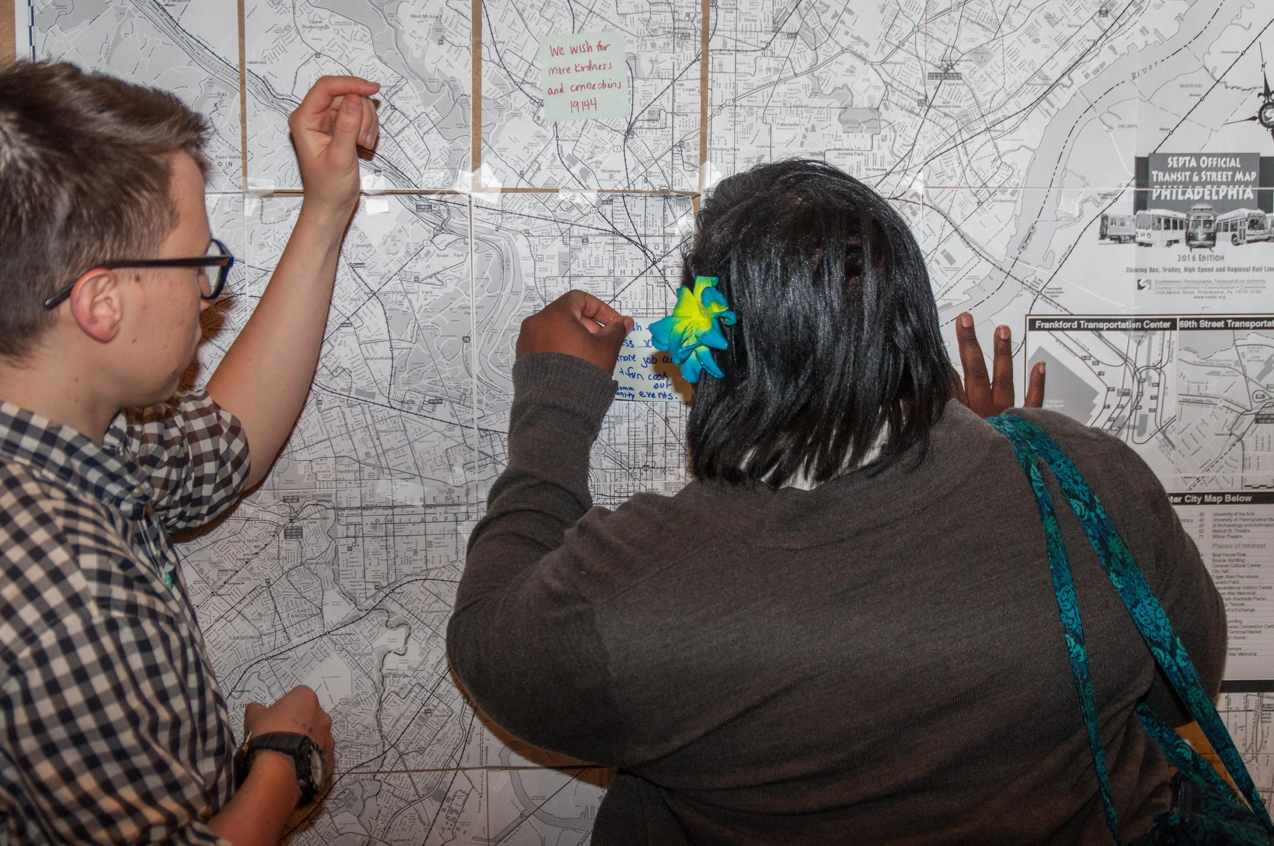 Wish on Your Neighborhood. Poetry Station by Davy Knittle of City Planning Poetics at PENN. Photo by Tieshka Smith.