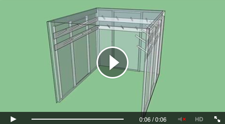 10 foot container with tool hooks #animation