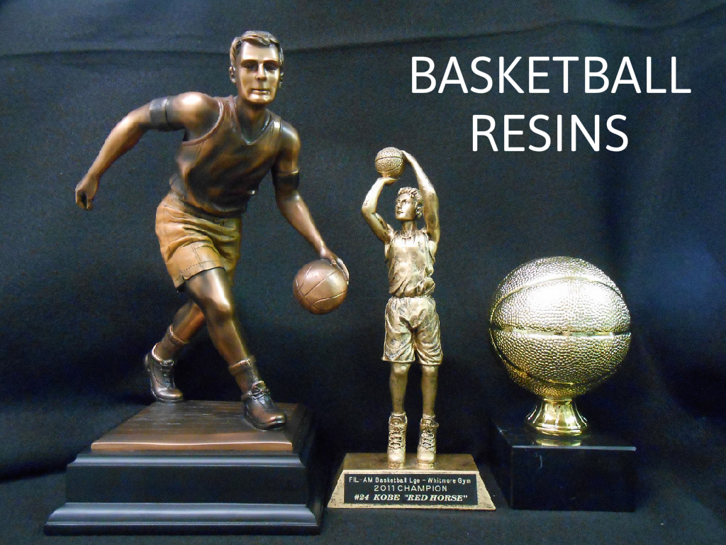 BASKET BALL RESIN 1 - 112.00, BASKETBALL RESIN 29.00, SMALL GOLD BASKETBALL - 47.00