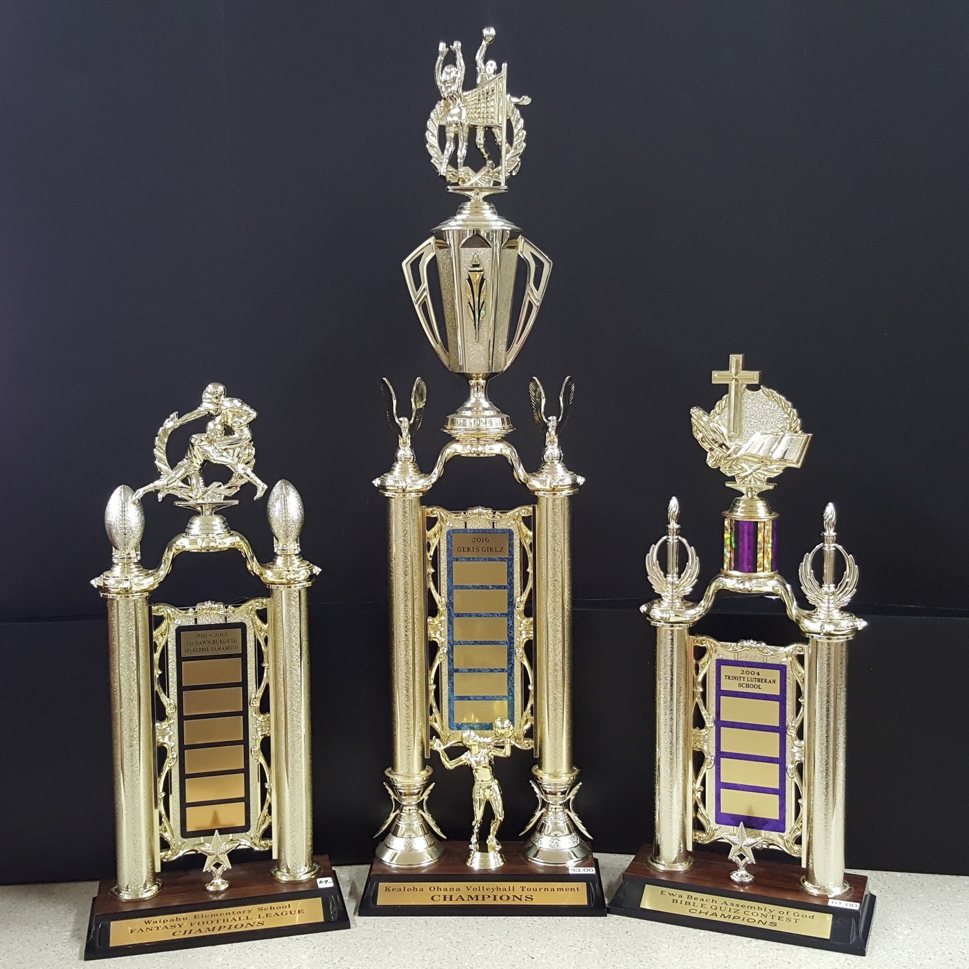 PERPETUAL TROPHY - 69.00, PERPETUAL TROPHY 2 - 83.00 , PERPETUAL TROPHY 3 - 61.00