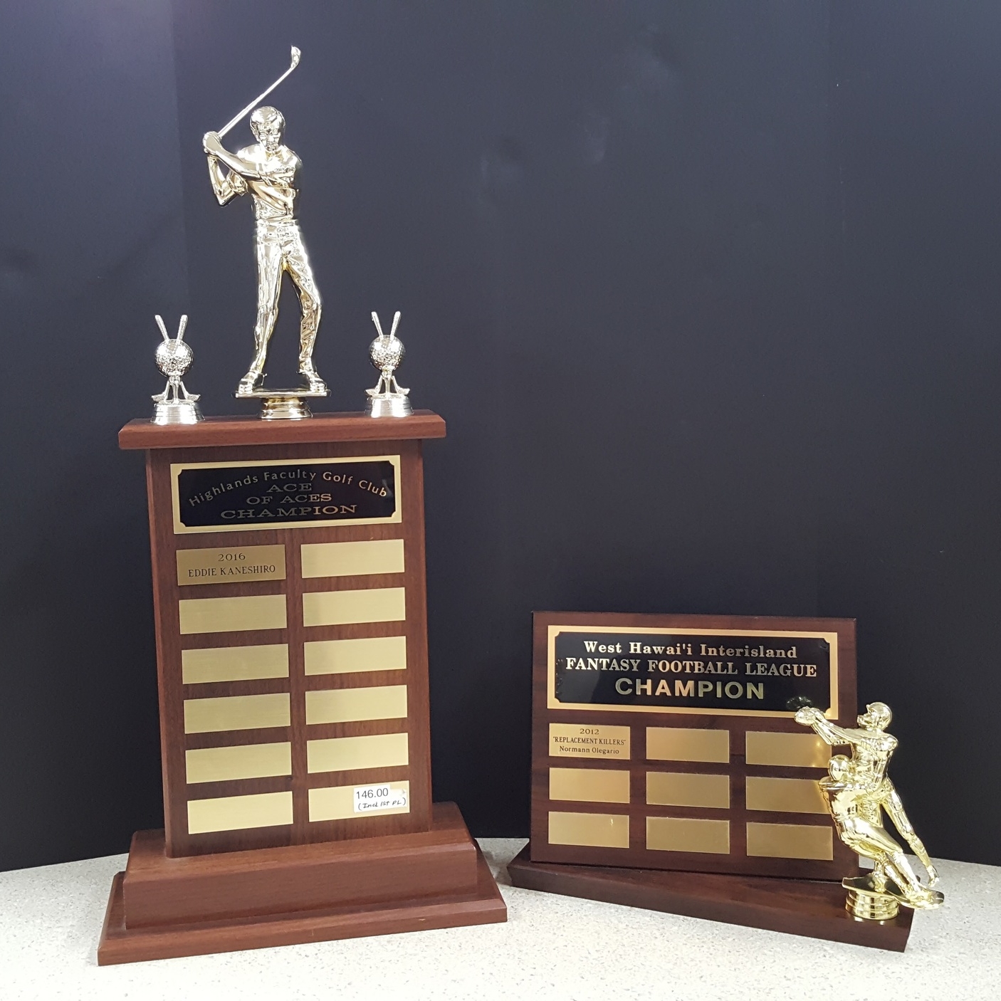 GOLF PERPETUAL - 146.00, FANTASY FOOTBALL PERPETUAL - 76.00