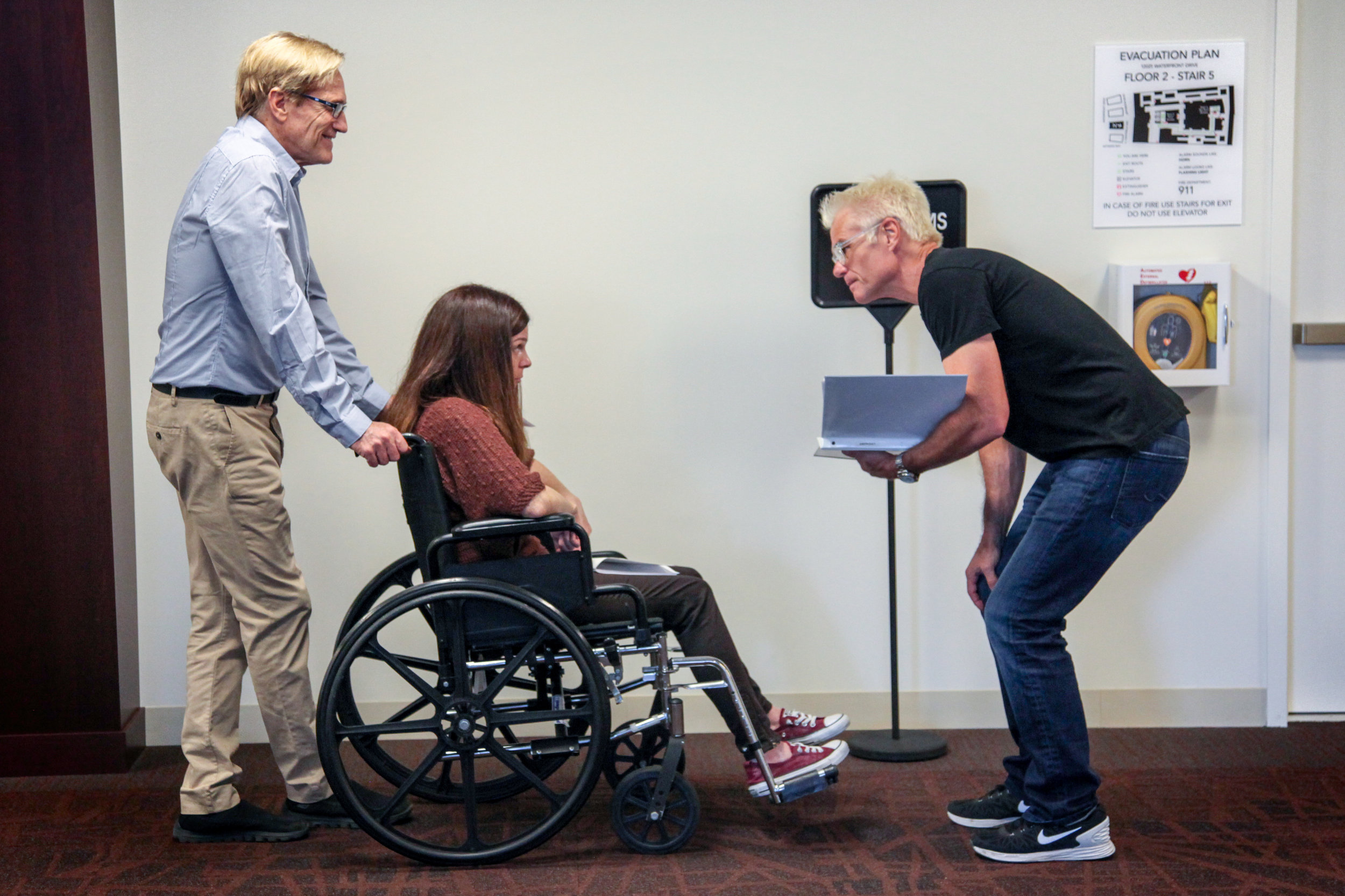 (BTS Series) (Director Randal Kleiser and actors Kelly DeSarla and Harry Hamlin rehearsing for Defrost)(Photo Matt LaCorte).jpg