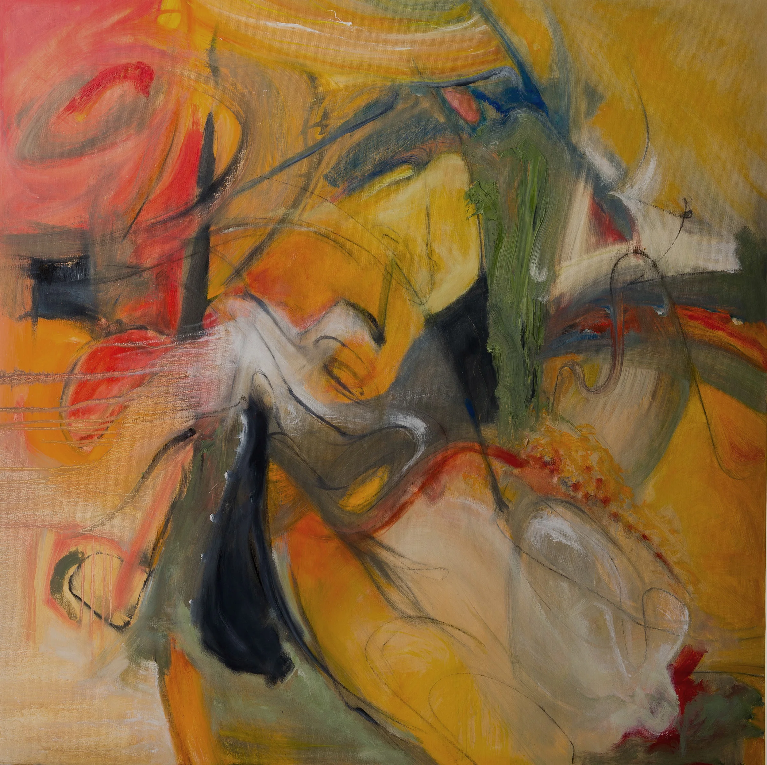 "Soul-stice", Oil and wax on canvas,  36"x36"