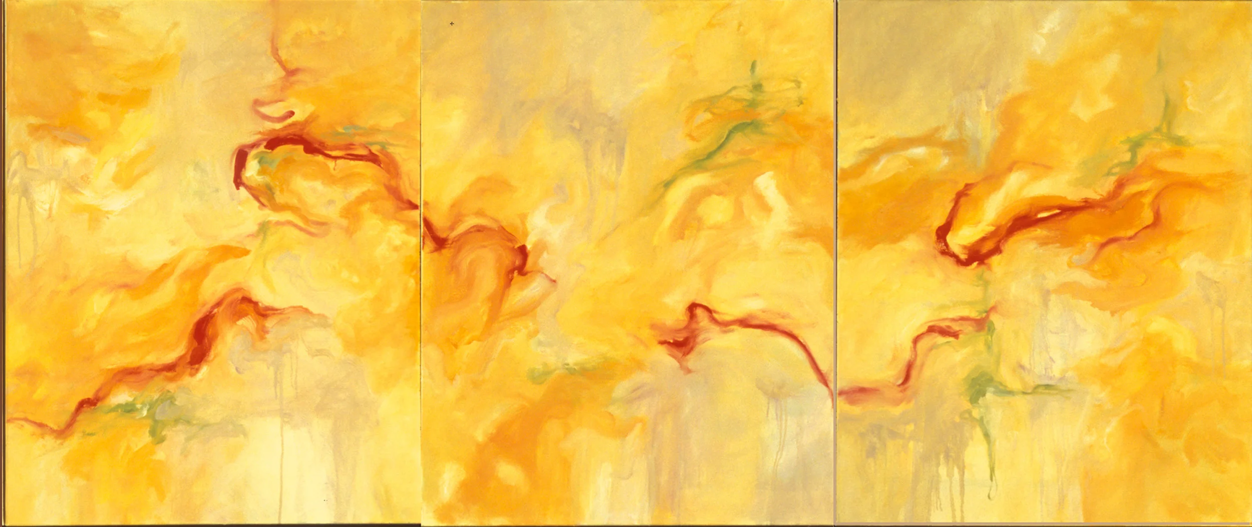 So Close, Oil on canvas  Triptych, Oil on canvas, 90"x38"