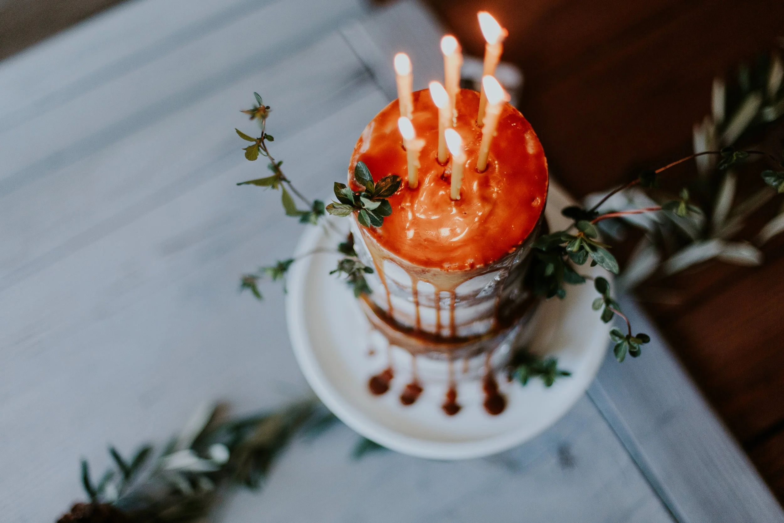 I've yet to understand what's so enchanting about a lit birthday candle, but it gets me every time.