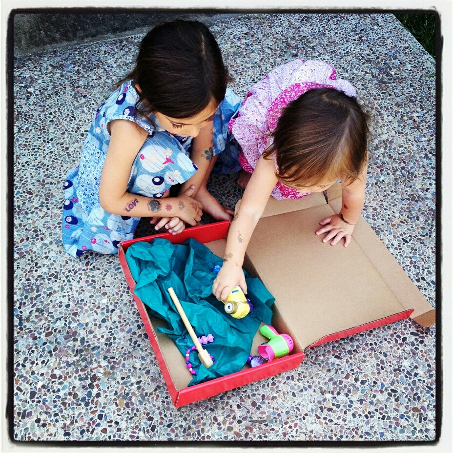So cool to see sisters collecting treasures and re-purposing their #isabelazam #dressbox for fun and adventure. #reuse #recycle #customdress #girlsfashion #madeincalifornia