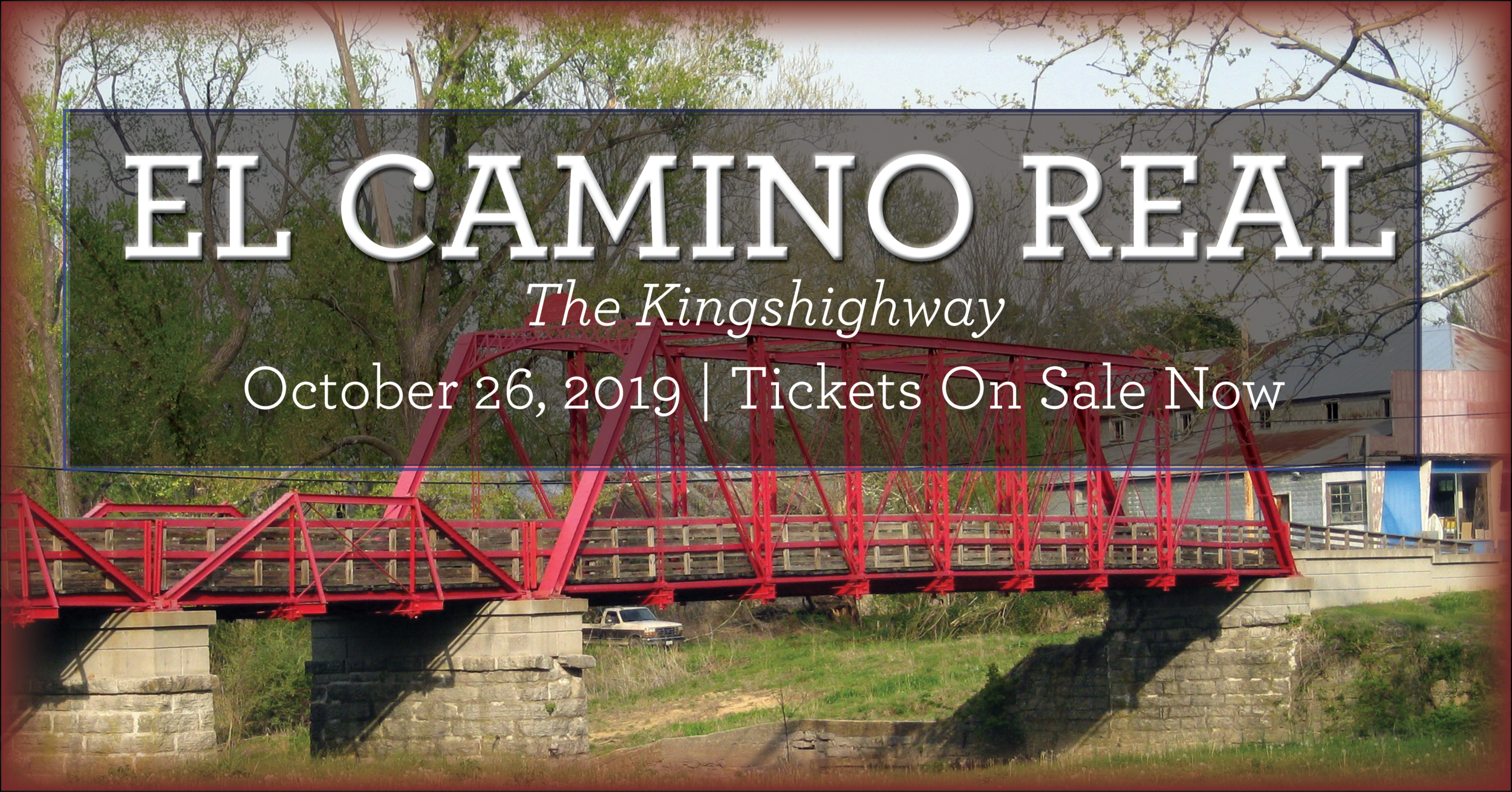 El Camino Real. Cast iron bridge spanning the Apple Creek in Old Appleton, Missouri