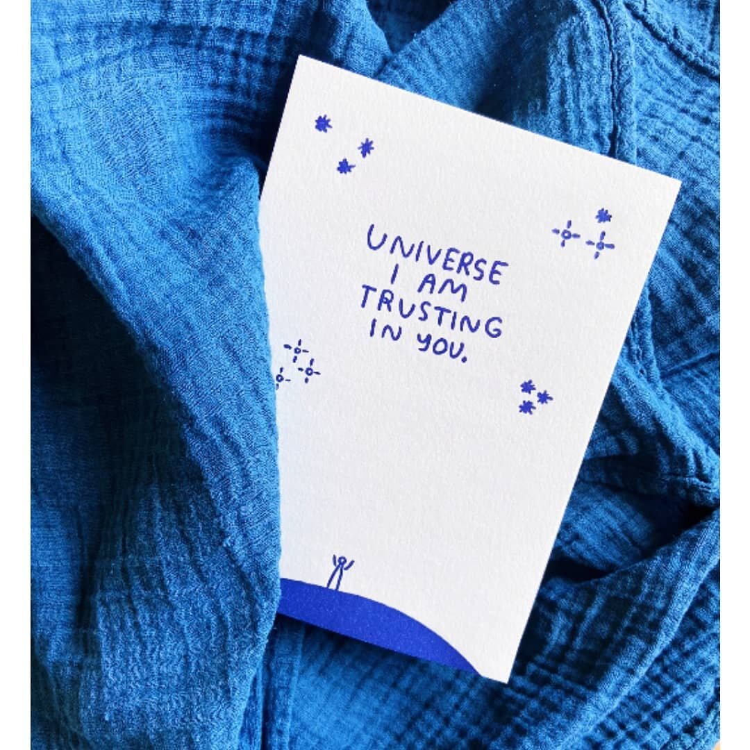 If you know my friend Carissa @peopleiveloved you have probably been comforted by her and her work.  If you don't know her, you should.
We're offering a limited run of this scarf and print set (available on her website) 💙 this true, clear indigo is 