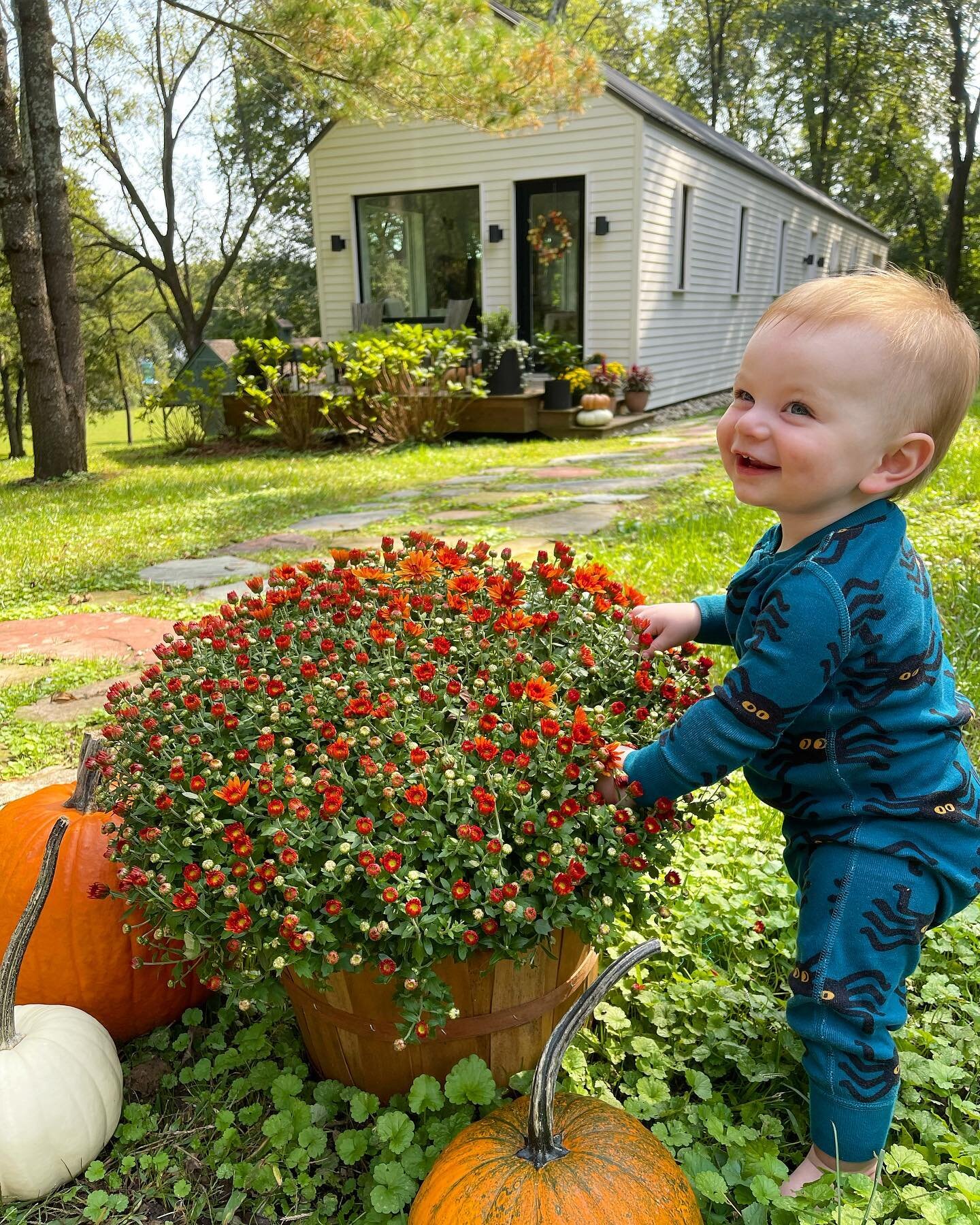 decorating our place with Hayes for his first Halloween, seeing friends, drinking cider, and a fire pit tonight. we love fall 🍁