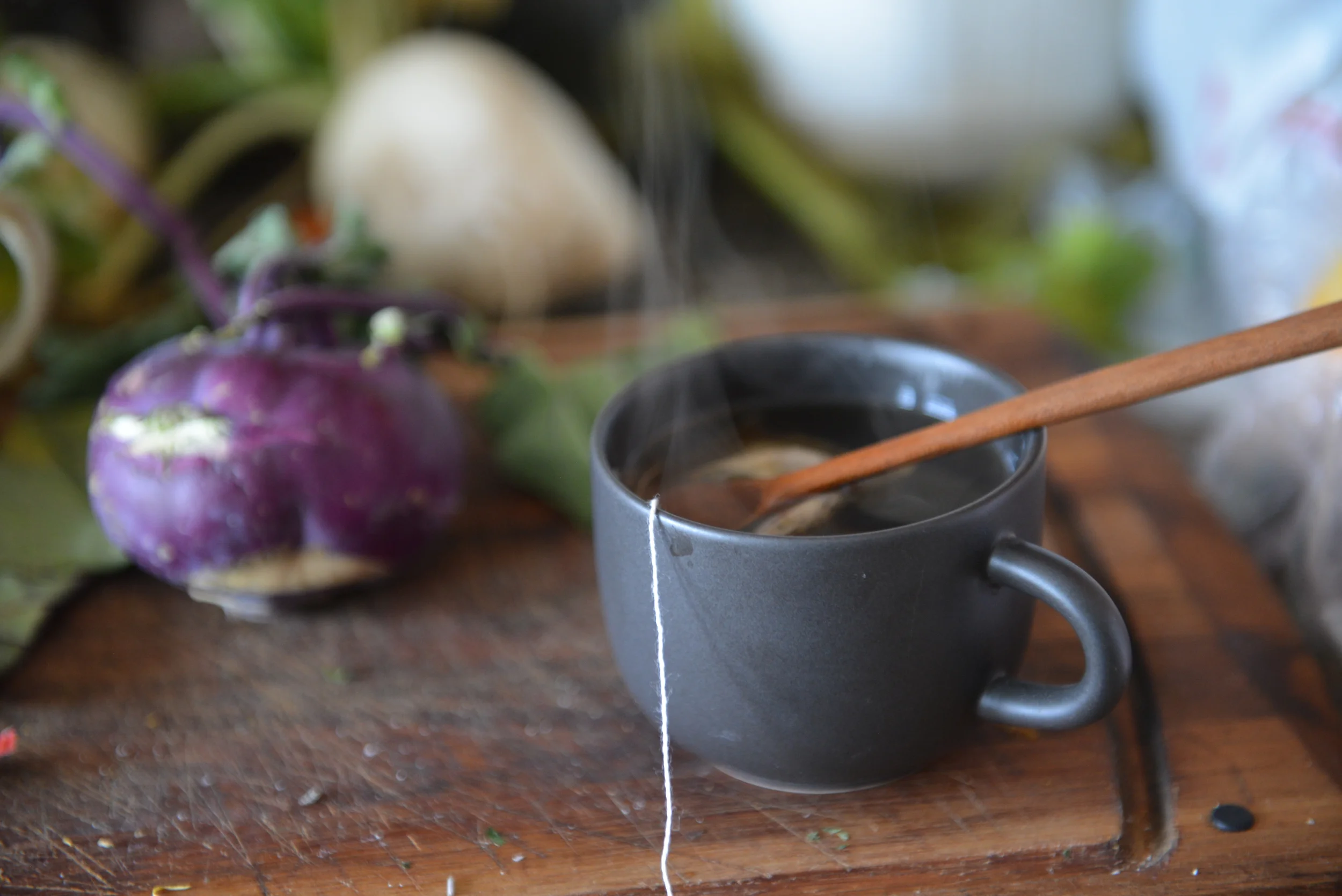 An exchange of food and tea