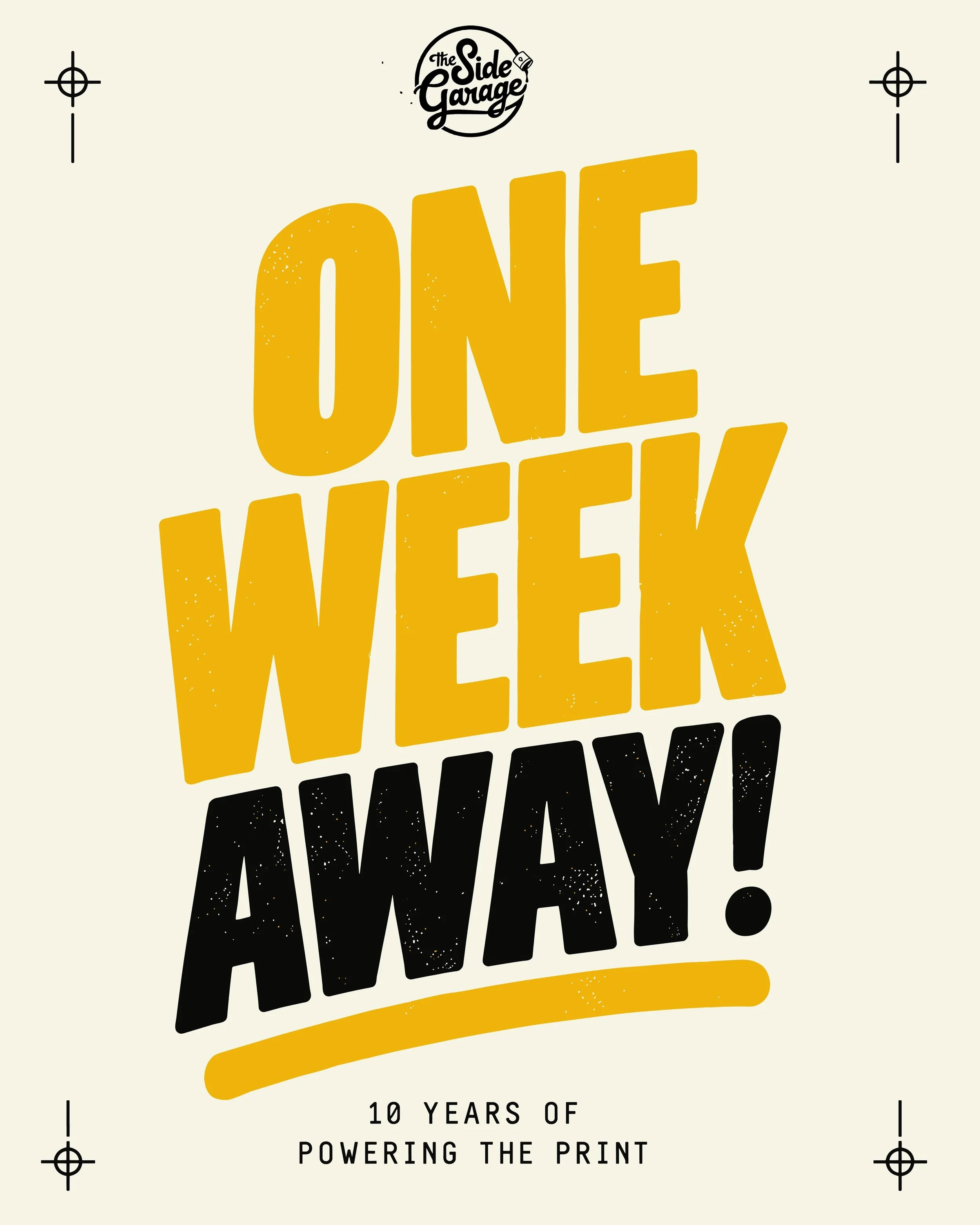 We are ONE WEEK away from our anniversary party. Join us at The Side Garage on Sunday, October 4 from 12&ndash;4pm.

Come see the shop in action, and enjoy live printing for a cause, snacks + drinks, games + activities for kids, giveaways + prizes, g