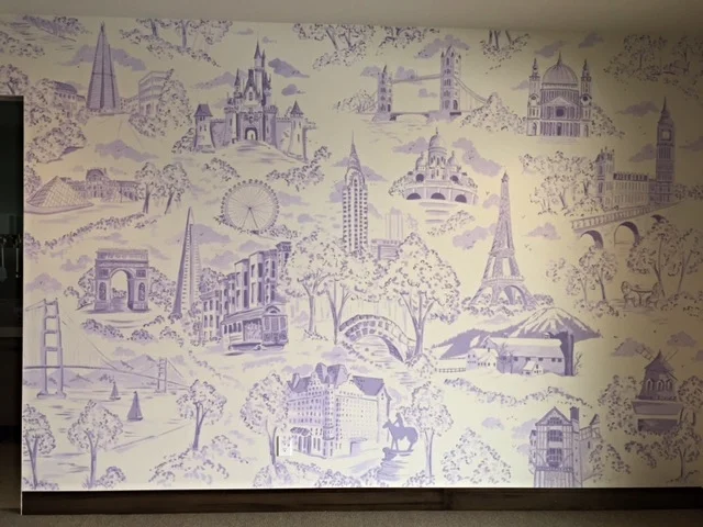  Here is a project for my niece. She saw something similar at Lily Pulitzer on Madison Ave. She wanted New York, London, Paris, San Francisco and Disneyland.   Project Portfolio    