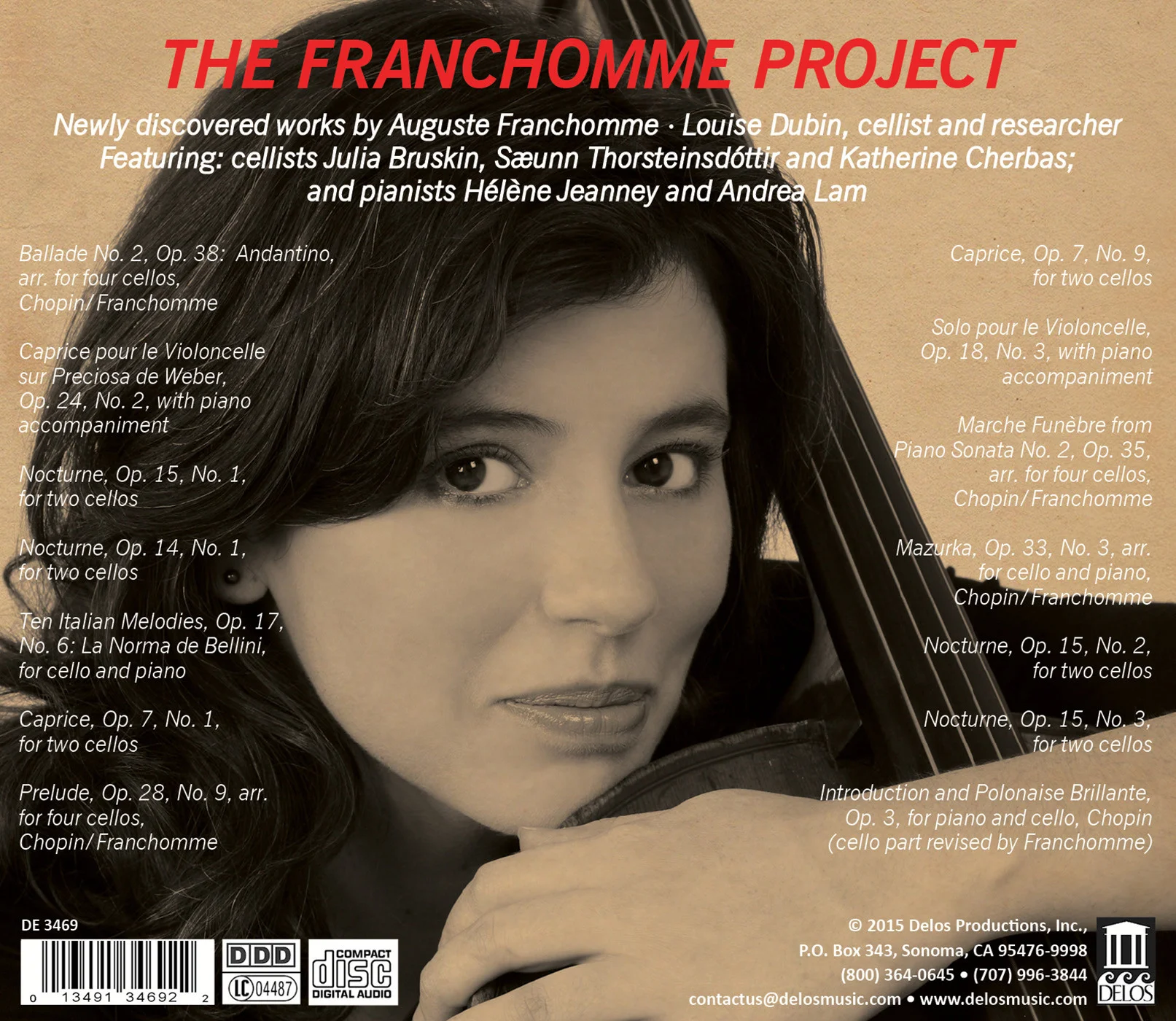 The Franchomme Project - CD Back Cover