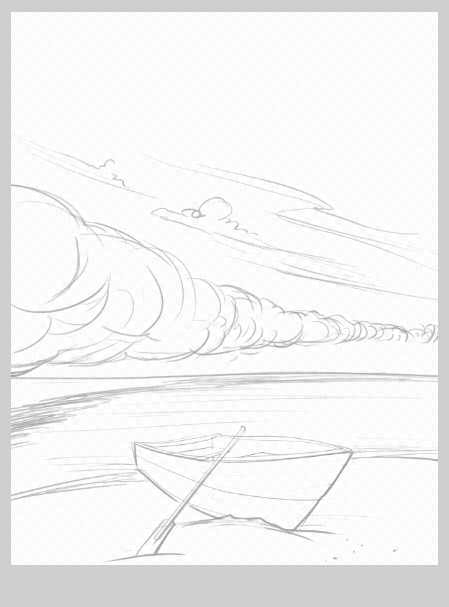  Here is the beginning sketch, through grayscale and finally into color. 