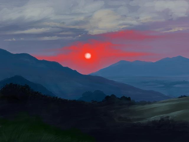 A little iPad painting from the Tehachapi sunset the other night. We were on our way back from Triassic vineyards when we came across an amazing vista worth capturing.
#ipadpro #applepencil #sunset #tehachapi #sketch #illustrator #artist #art #picoft