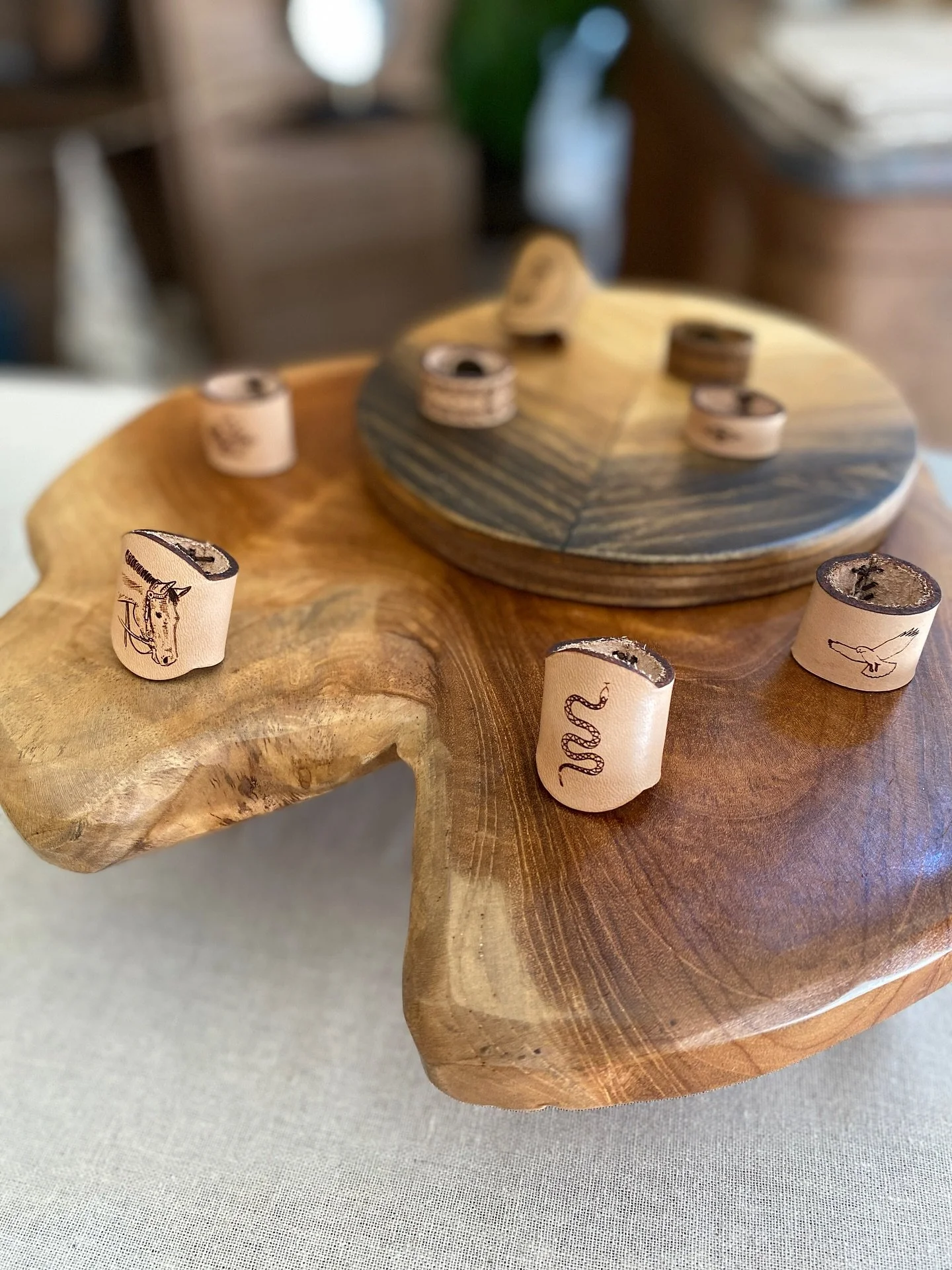 Sneak peek at just a few of our engraved bandana slides&hellip;what emblems/icons/symbols would you want to see?