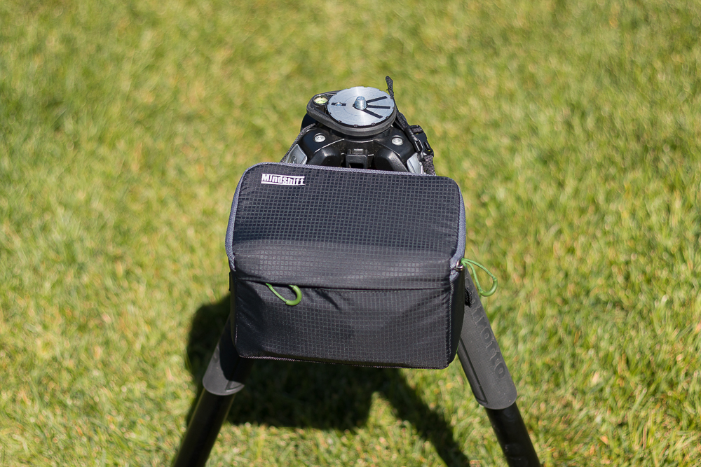 The Mind Shift Filter Hive Strapped to my Manfrotto 055 tripod