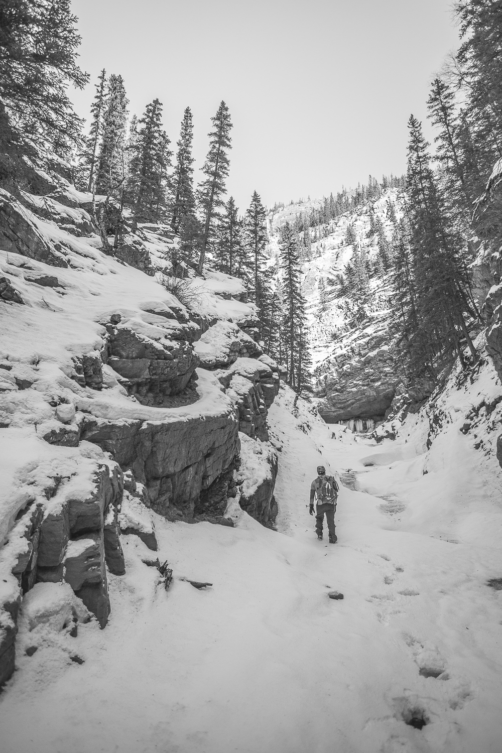 The contrast in the canyon made for great black & white images. 