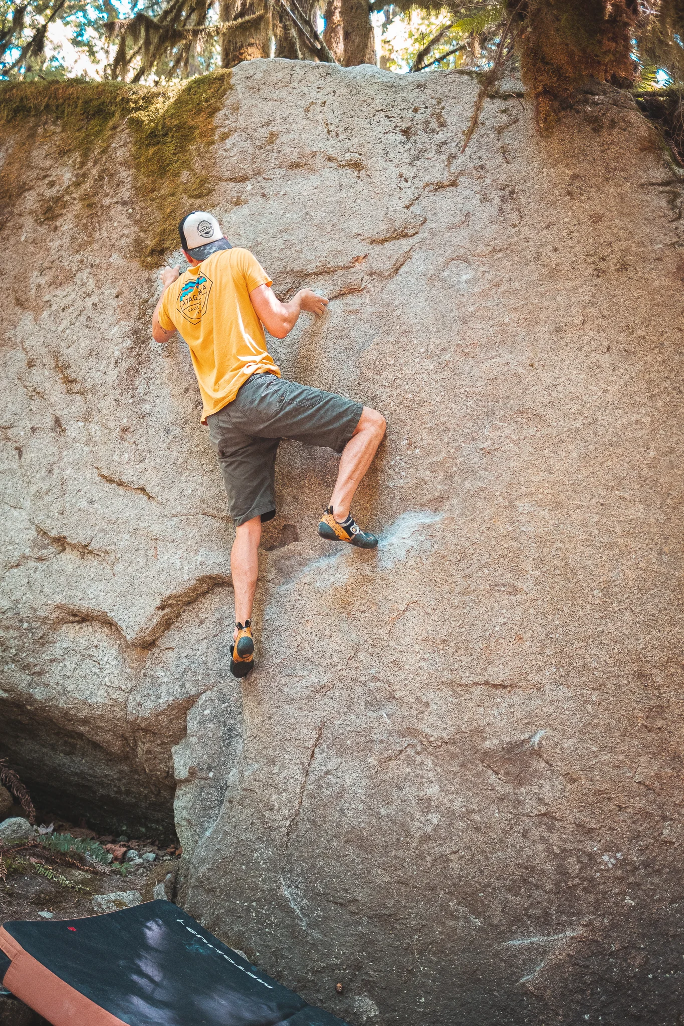 Me on, Outrage, one of the best V3 boulder problem I have ever climbed.