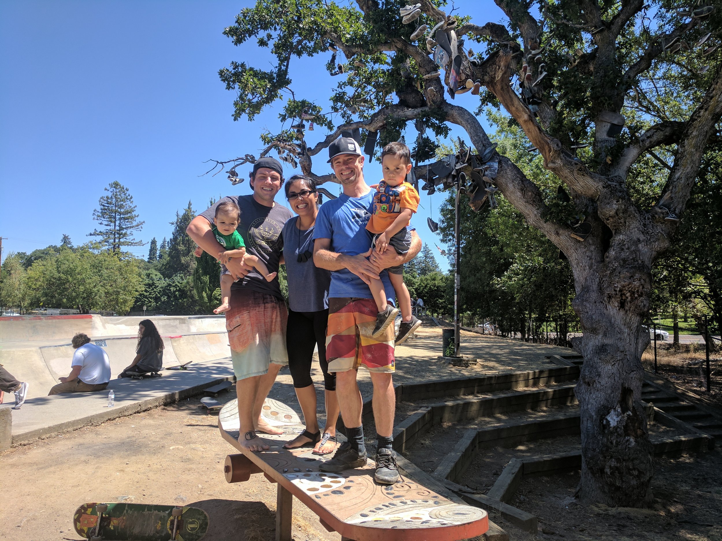 So fun to have this picture four years later in July 2017 with Matt Langella who we skated with in Maui before he moved to Portland.