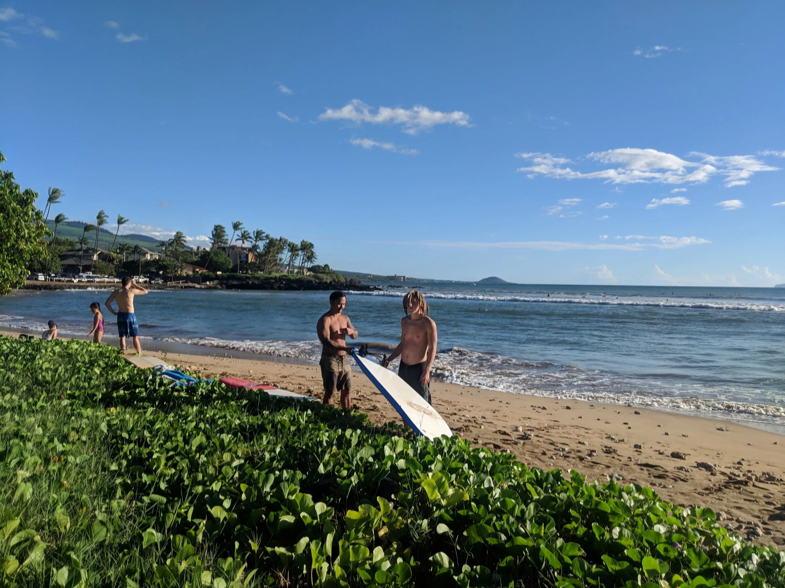 #DiscipleCycles Saturday as Sam P. teaches Brody about surf etiquette