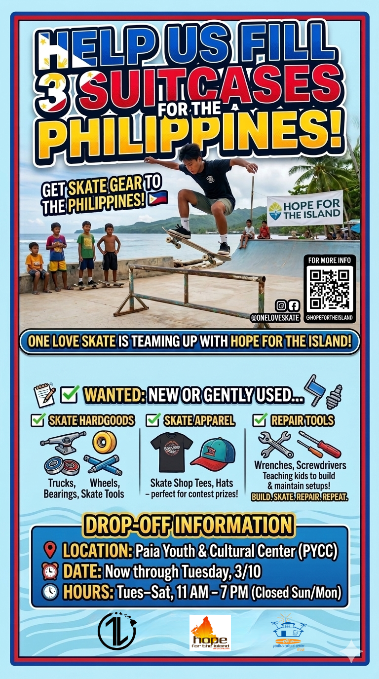 Skate Gear Drive for the Philippines! 🇵🇭🛹 Help Us Fill 3 Suitcases