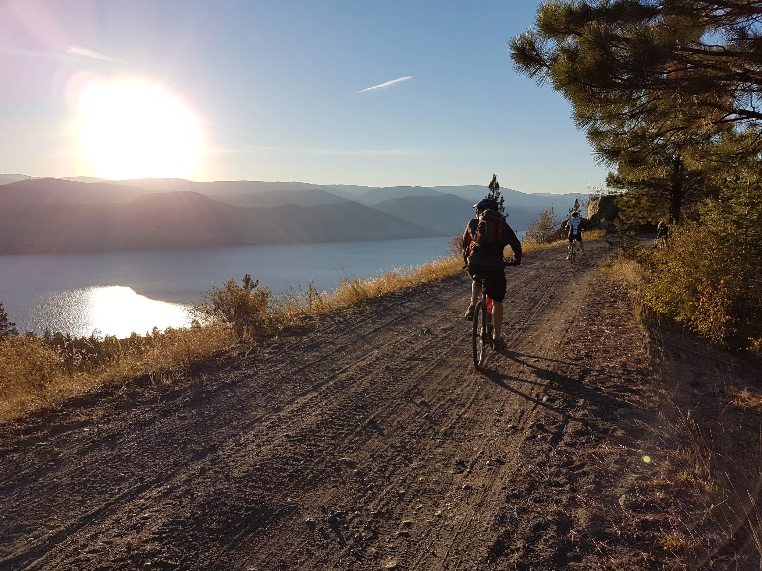 Spectacular views over Okanagan Lake as we descend into Penticton, B.C.